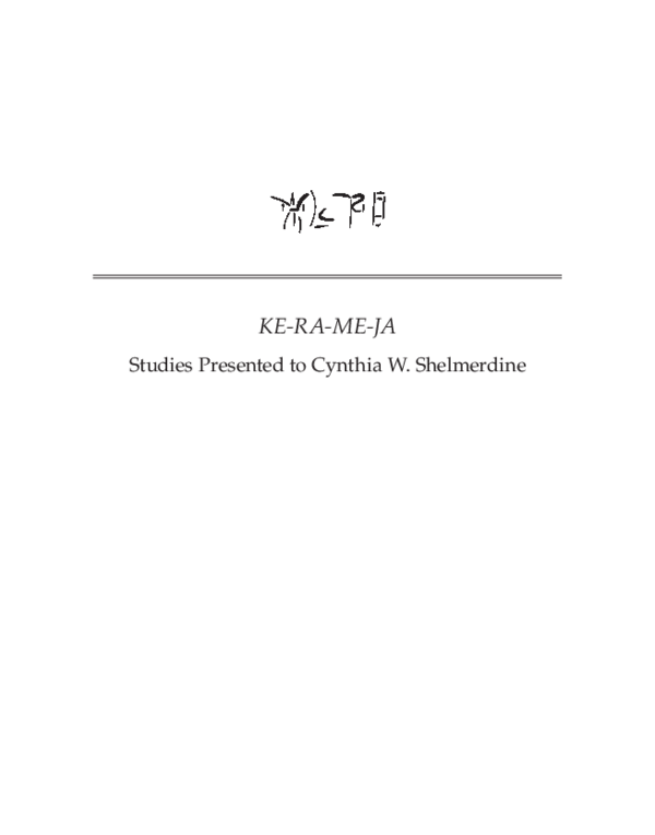(PDF) The Development of the Bronze Age Funerary Landscape of Nichoria