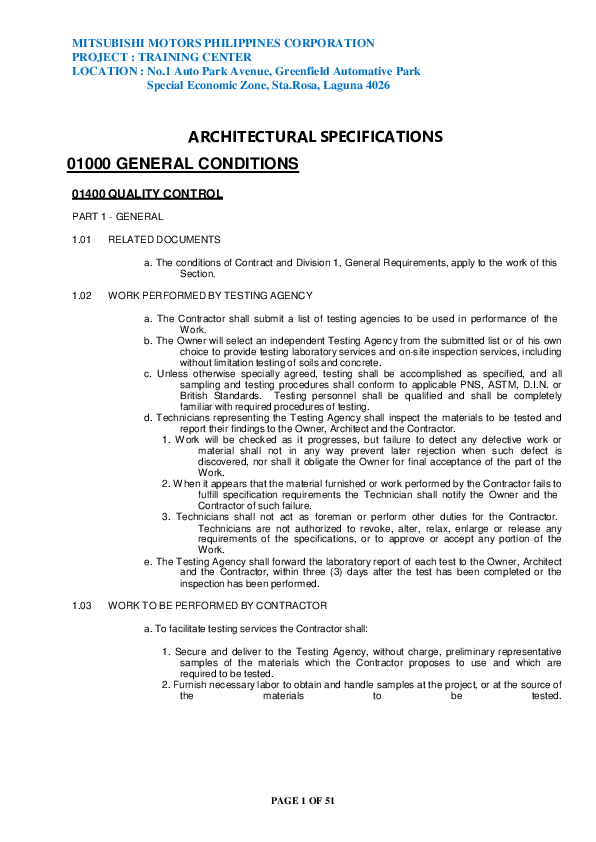 (DOC) SpecificationsArchitectural marvin rosales Academia.edu