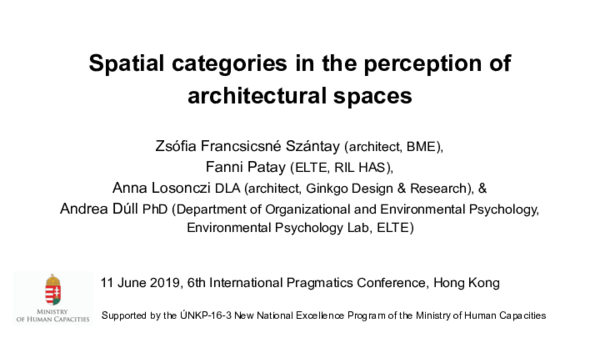 (PDF) Spatial categories in the perception of architectural spaces