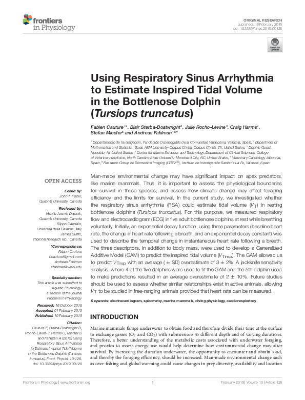 (PDF) Using Respiratory Sinus Arrhythmia to estimate inspired tidal ...