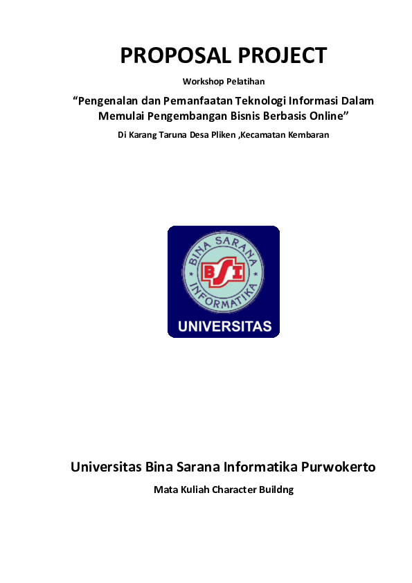 (PDF) Contoh proposal pengabdian masyarakat ubsi pwt