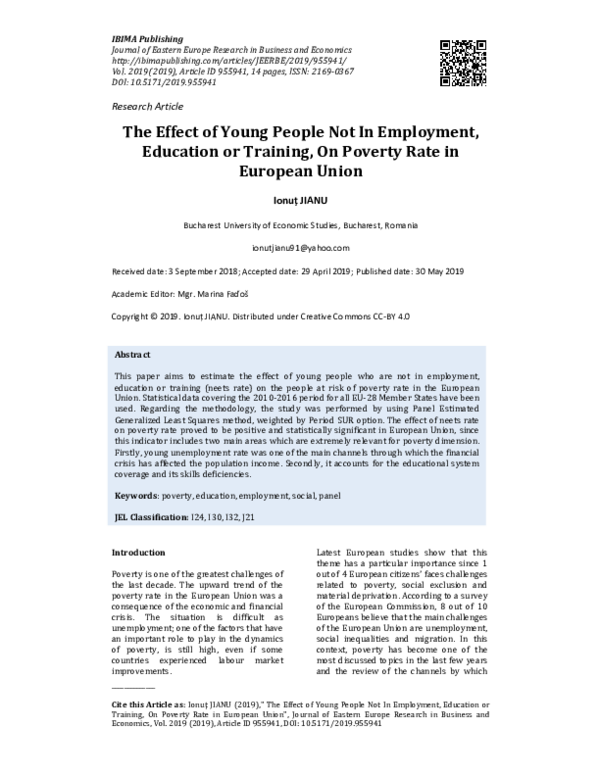 (PDF) The Effect of Young People Not in Employment, Education or ...