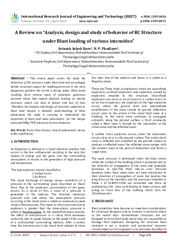 (PDF) IRJET- A Review on "Analysis, design and study of behavior of RC ...
