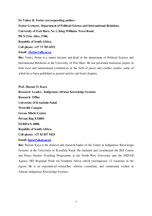 Chieftaincy thesis africa image