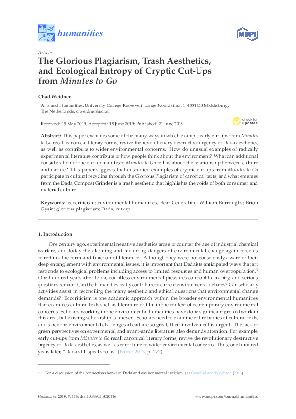 (PDF) The Glorious Plagiarism, Trash Aesthetics, and Ecological Entropy ...