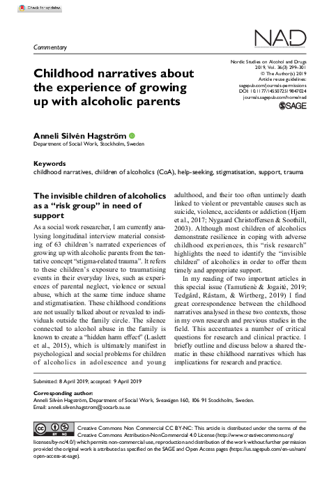 Alcoholic parents essay image