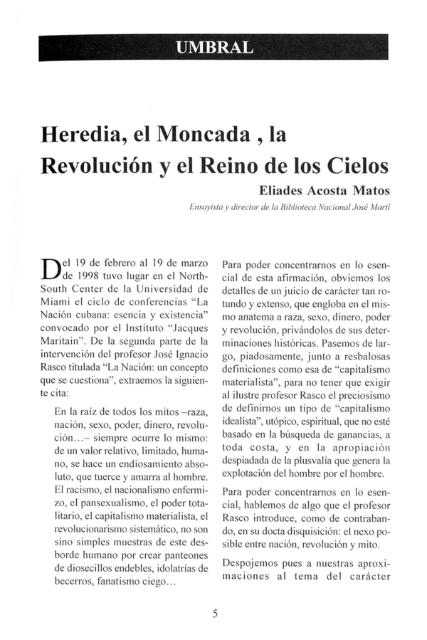 (PDF) HEREDIA, EL MONCADA, LA REVOLUCIÓN Y EL REINO DE LOS CIELOS