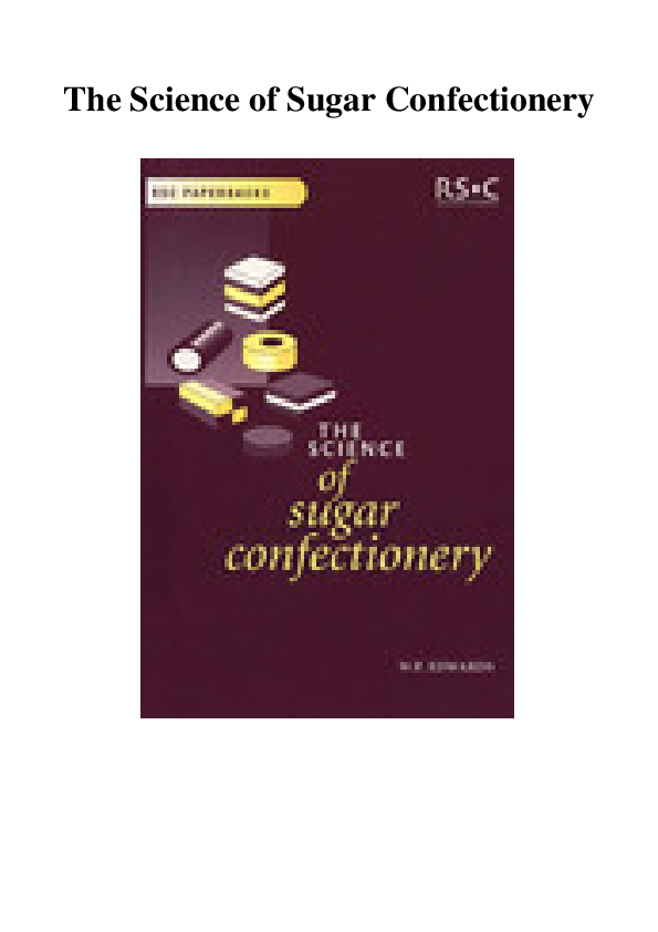 (PDF) The Science of Sugar Confectionery Rivka Fernando Academia.edu