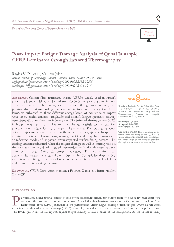 (PDF) Post-Impact Fatigue Damage Analysis of Quasi Isotropic CFRP ...