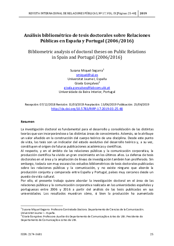 Phd thesis in public relations