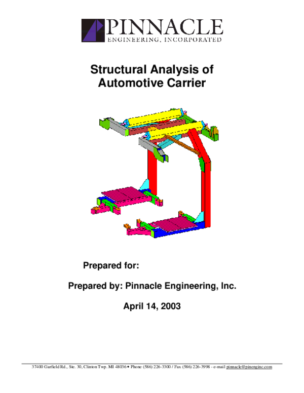 (PDF) Structural Analysis of Automotive Carrier Structural Analysis of ...