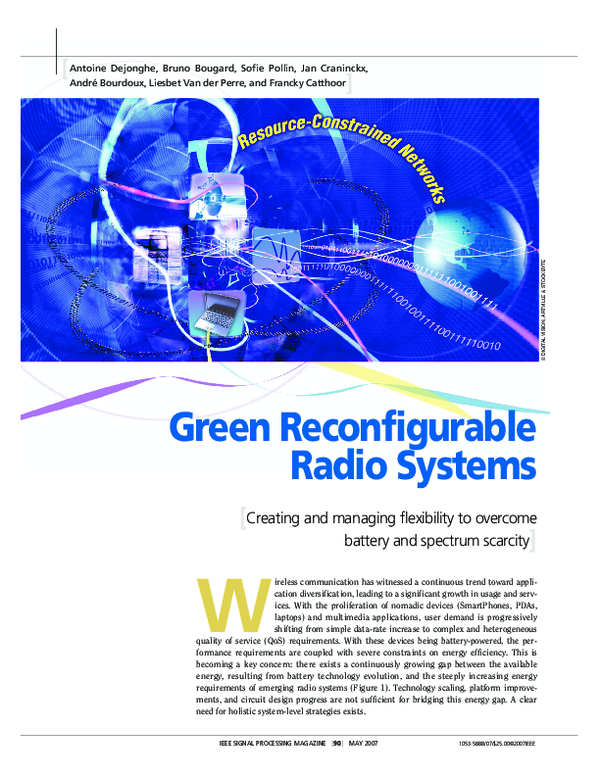 (PDF) Green reconfigurable radio systems