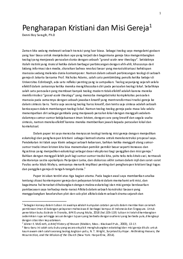 Urban Ministry Research Papers Academia Edu