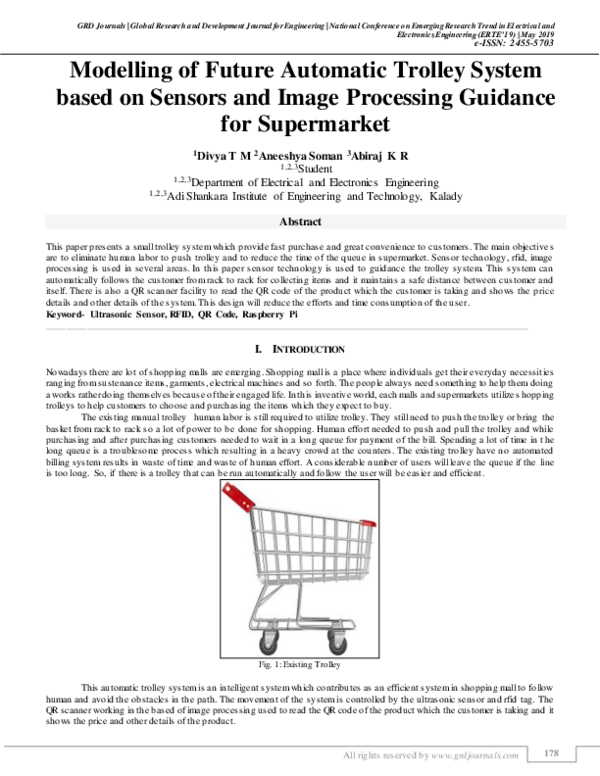 (PDF) Modelling of Future Automatic Trolley System based on Sensors and ...
