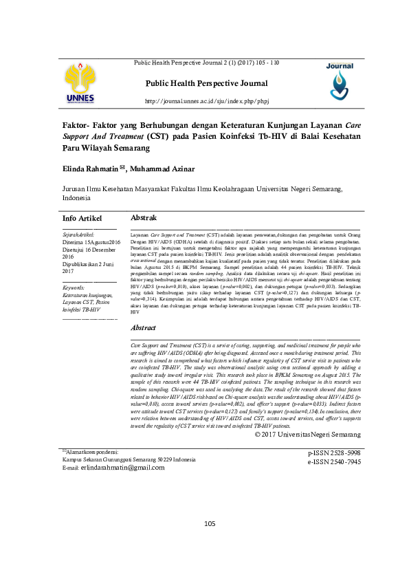 (PDF) Faktor-Faktor yang Berhubungan dengan Keteraturan Kunjungan ...