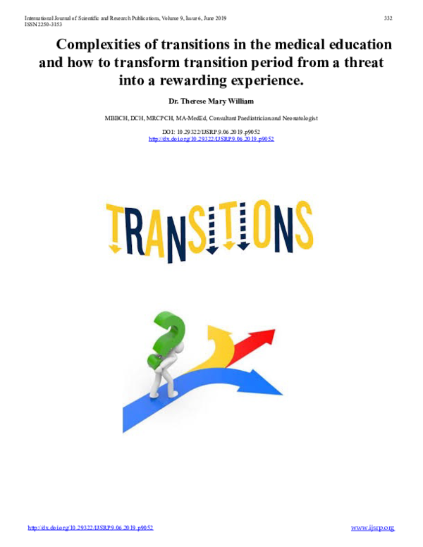 (PDF) Complexities of transitions in the medical education and how to ...