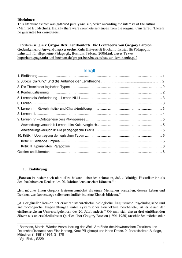 Gedanken Ueber Dones Leben