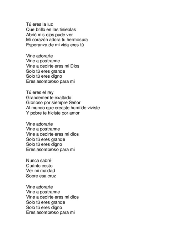 Solo Vine Adorarte Virginia Brito Letra Y Acordes (DOC) Vine a adorarte