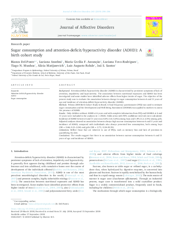 Effects of sugar on the body scholarly articles image