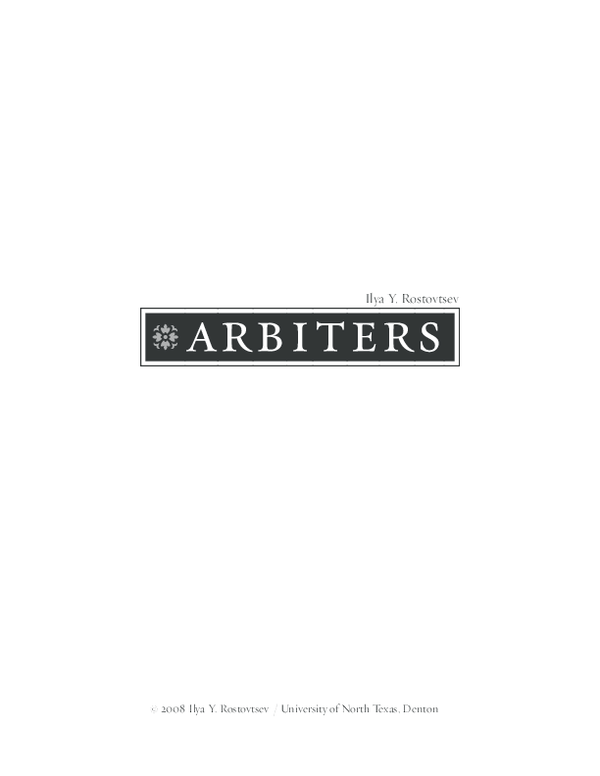(PDF) Arbiters