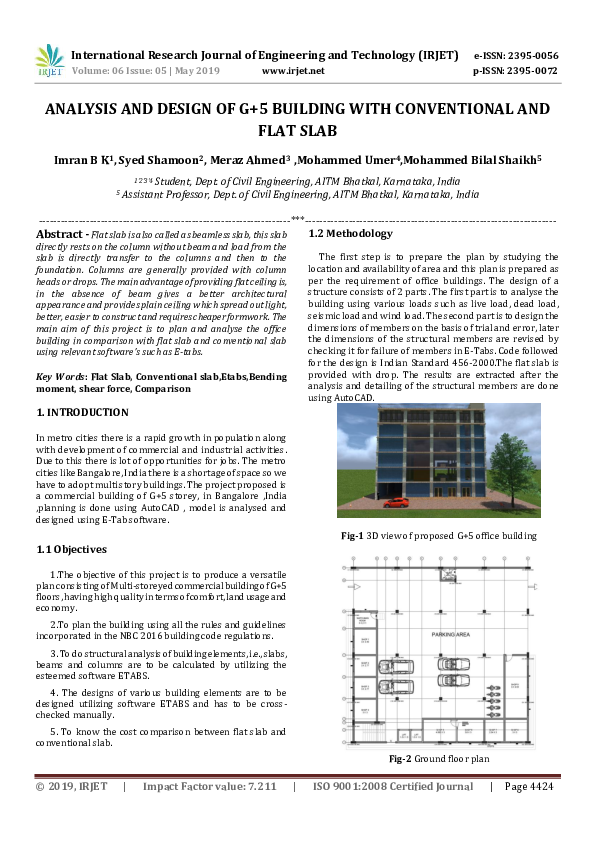 (PDF) IRJET- ANALYSIS AND DESIGN OF G+5 BUILDING WITH CONVENTIONAL AND ...