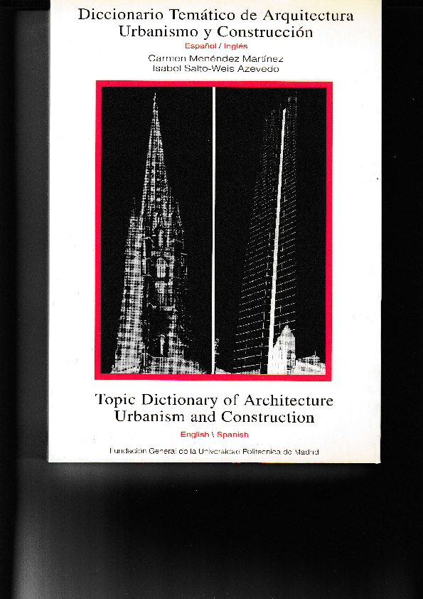(PDF) Diccionario Temático de Arquitectura, Urbanismo y Construcción
