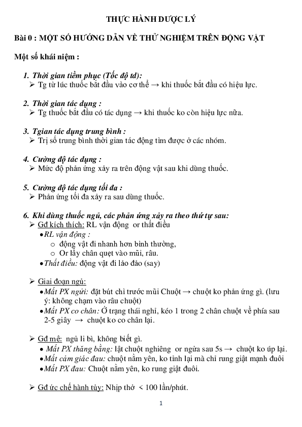 First page of “THỰC HÀNH DƯỢC LÝ - LÝ THUYẾT TỔNG HỢP”