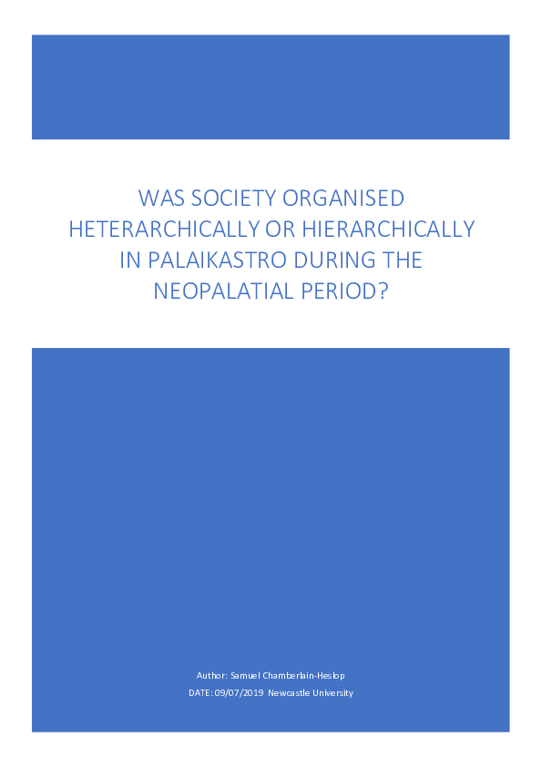 (PDF) Was society organised heterarchically or hierarchically in ...