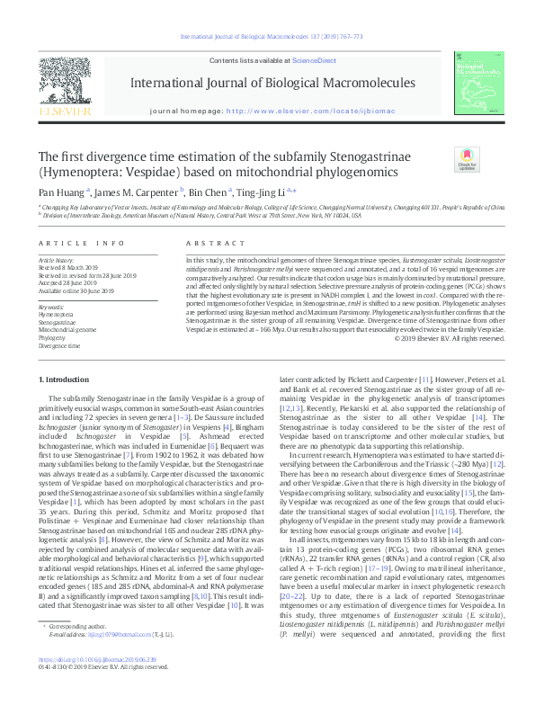 (PDF) The first divergence time estimation of the subfamily ...