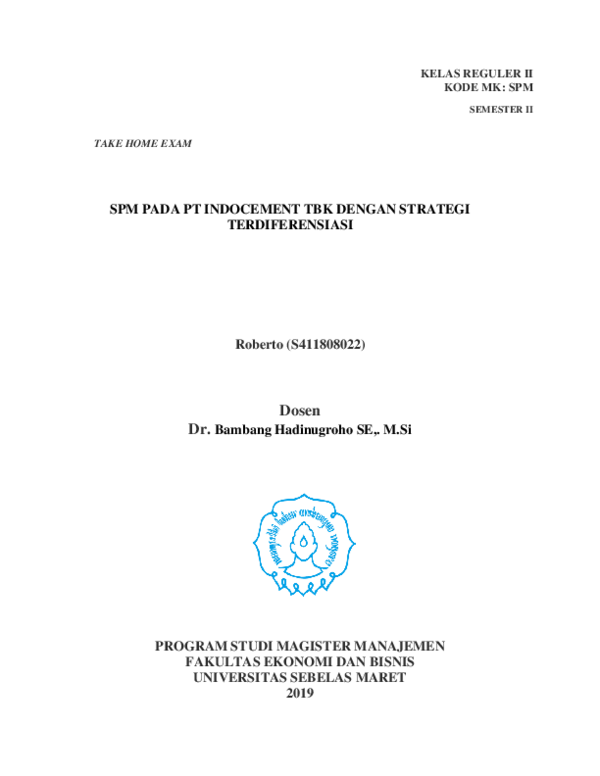 Contoh Makalah Pt Indocement Pemasaran Pejuang Soal