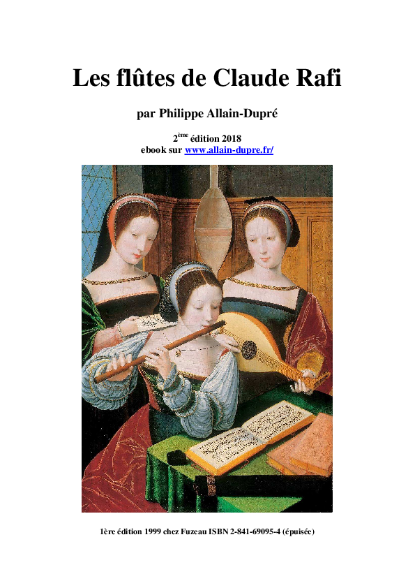 (PDF) Les flûtes de Claude Rafi par Philippe Allain-Dupré