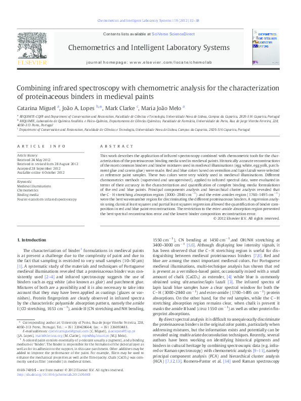 (PDF) Combining infrared spectroscopy with chemometric analysis for the ...