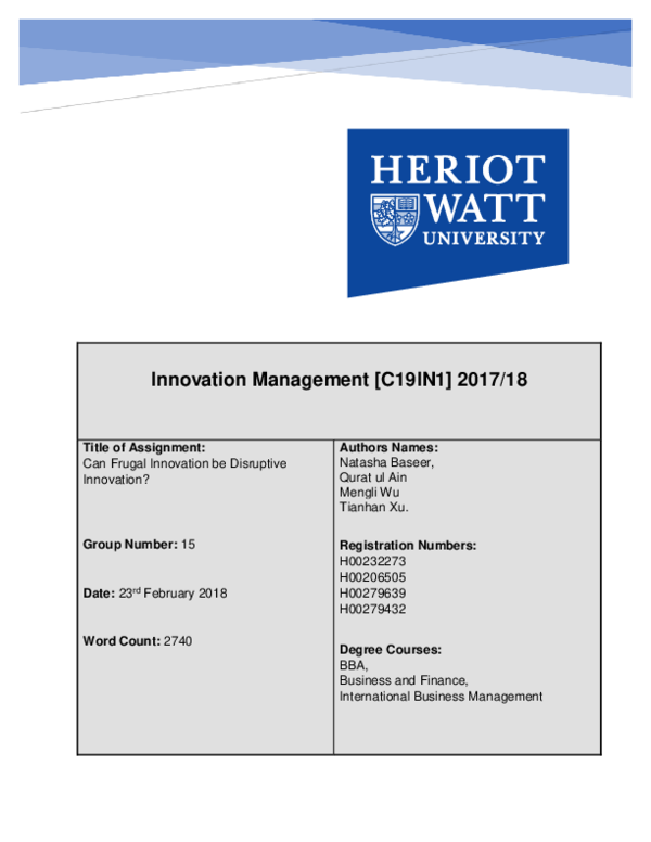 Development of frugal innovation picture