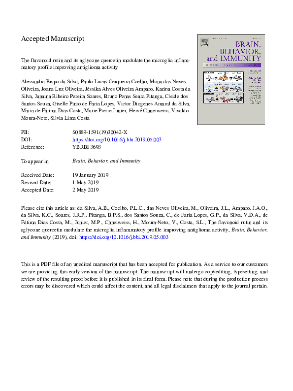 (PDF) The flavonoid rutin and its aglycone quercetin modulate the ...