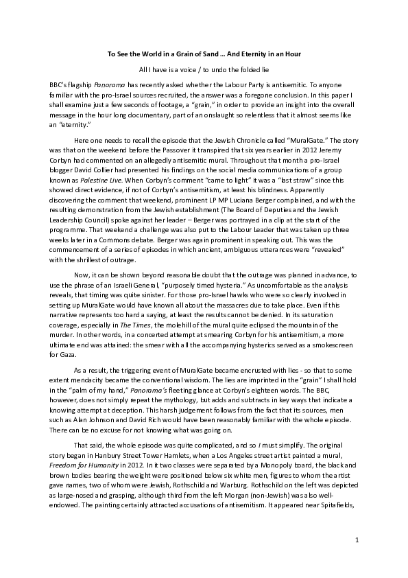 To see the World in a Grain of Sand