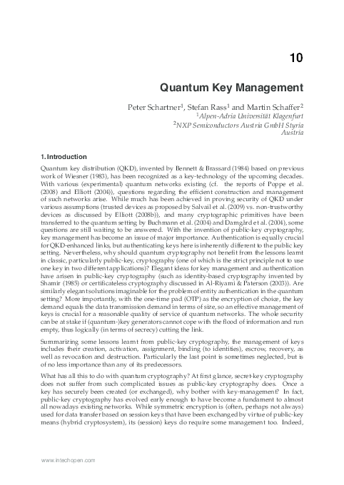 (PDF) 0 Quantum Key Management