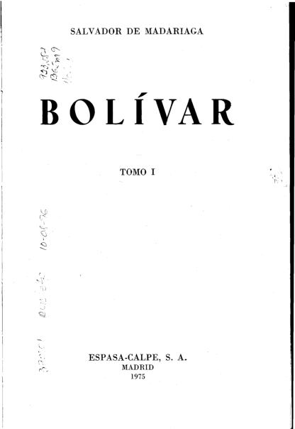  PDF Bol var Tomo I Salvador De Madariaga El Otro Bicentenario De 