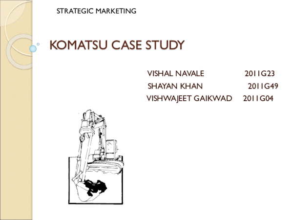 Komatsu case essay image