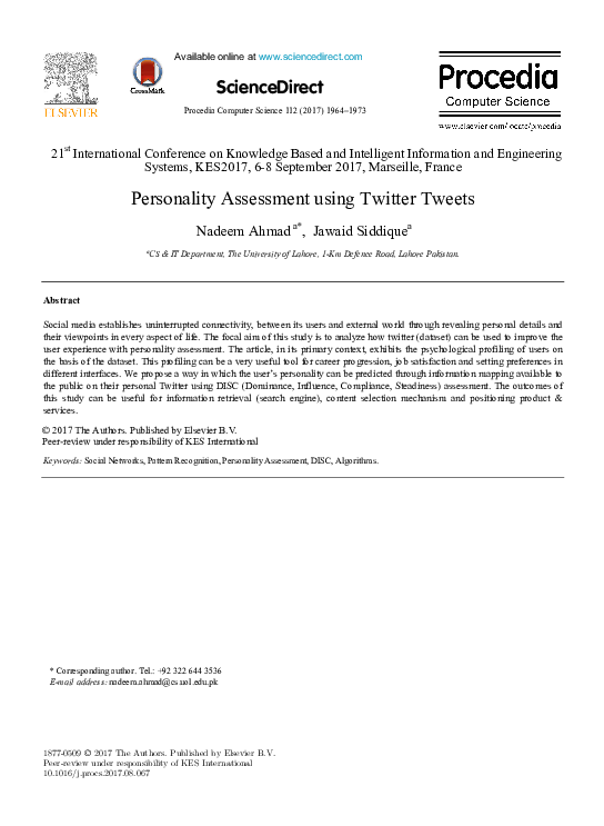 (PDF) ScienceDirectreview under responsibility of KES International