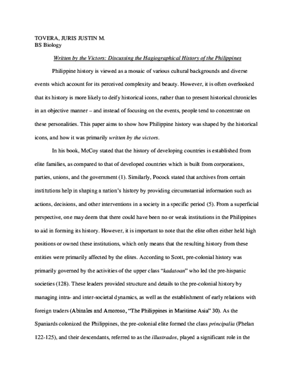 (DOC) Written by the Victors Discussing the Hagiographical History of