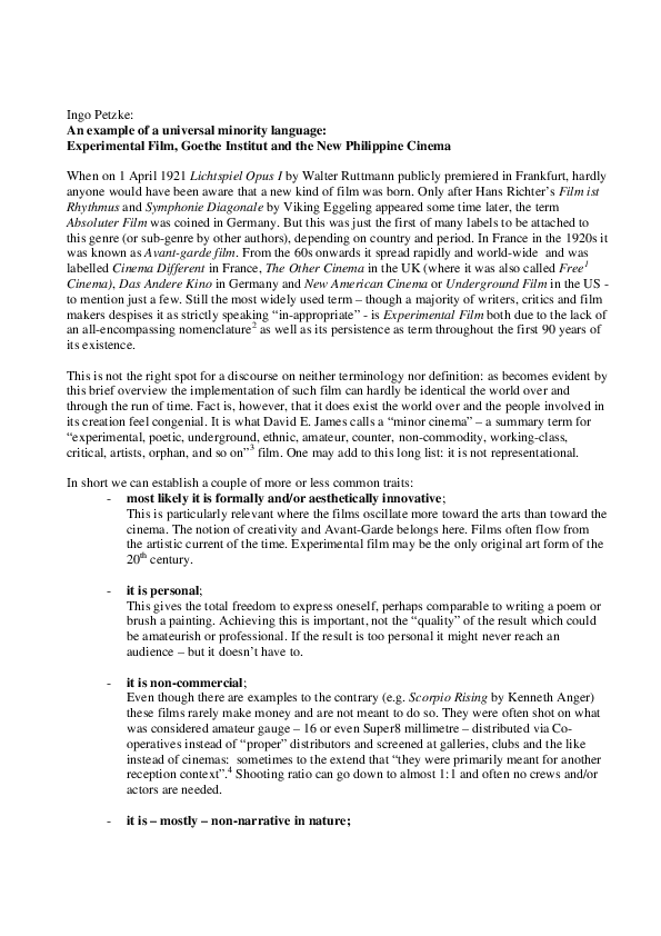 Avant-garde film directors image