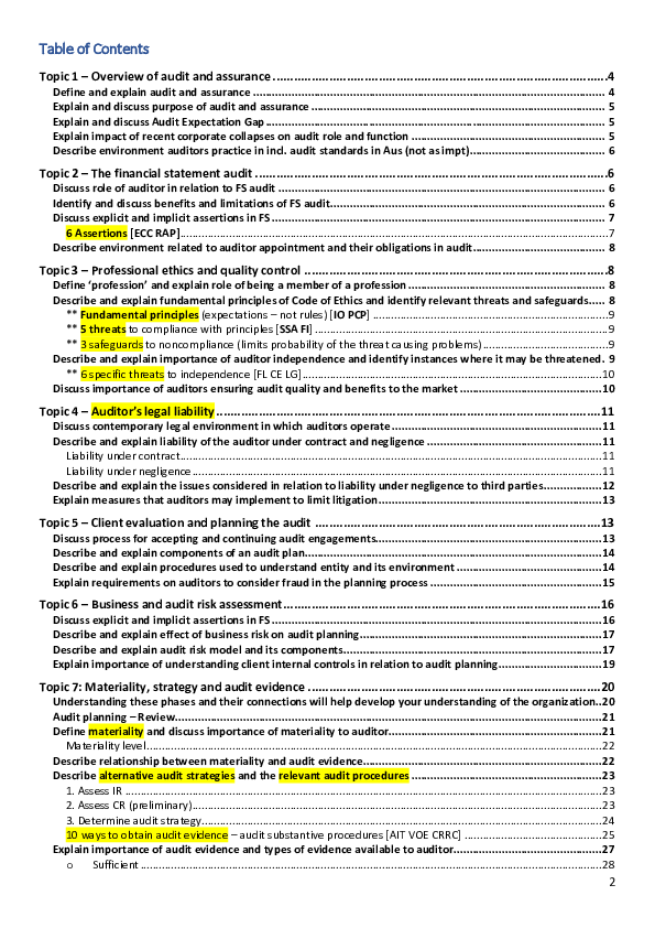 (PDF) Comprehensive audit notes