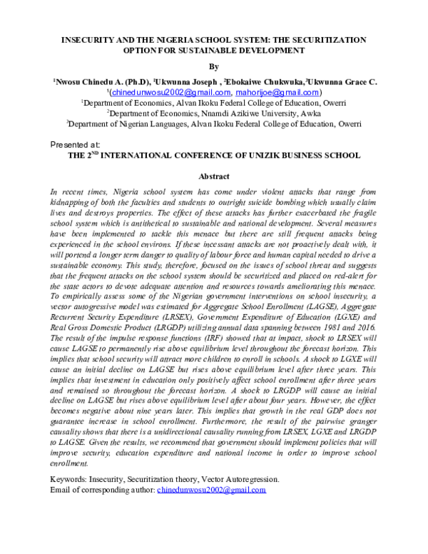 Social insecurity in nigeria image