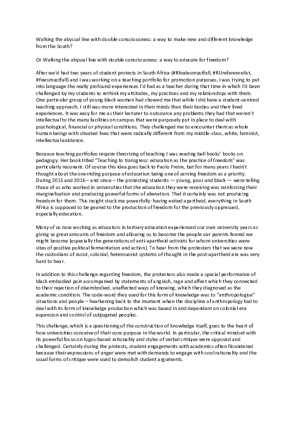 Double consciousness essay 06 picture