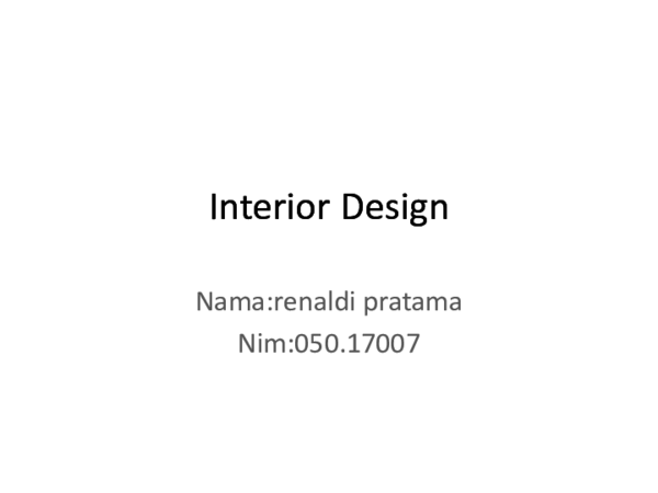 (PPT) Interior design
