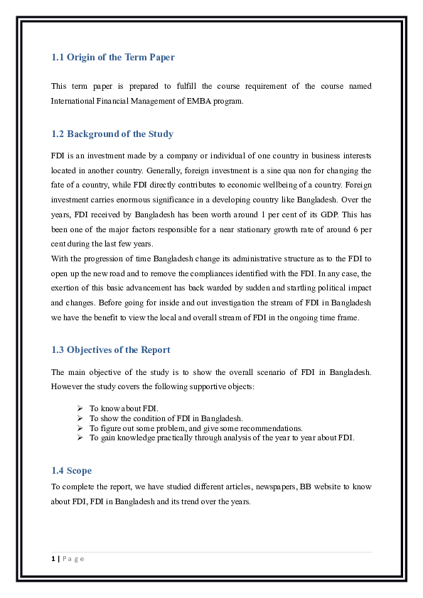 (DOC) FDI in Bangladesh