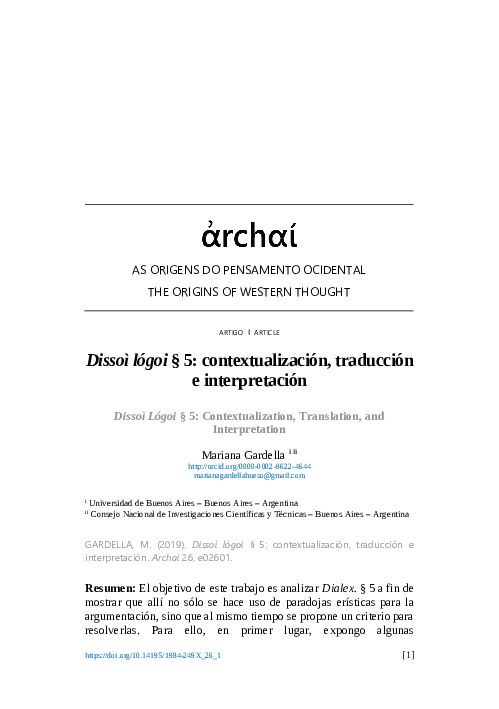 (PDF) "Dissoì lógoi § 5: contextualización, traducción e interpretación ...