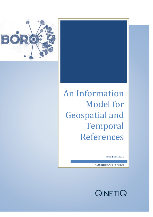 (PDF) An Information Model for Geospatial and Temporal References