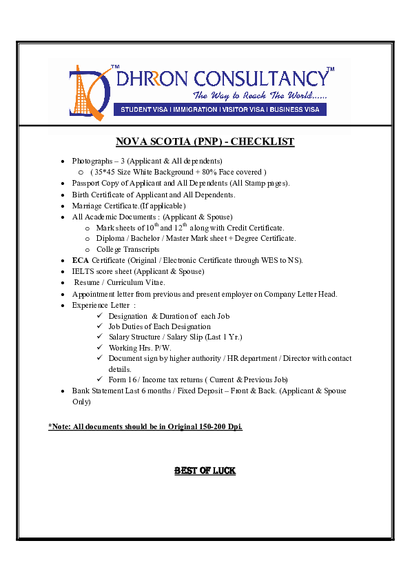 (PDF) NOVA SCOTIA (PNP) CHECKLIST Ishan Joshi Academia.edu