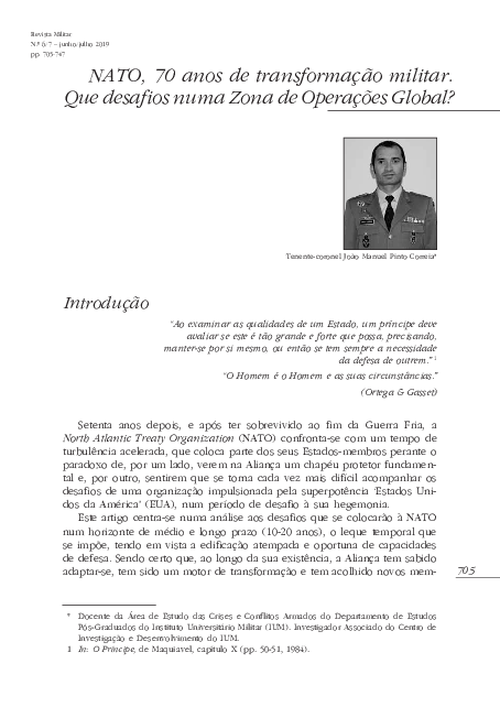 NATO, 70 anos de transformação militar. Que desafios numa Zona de Operações Global?